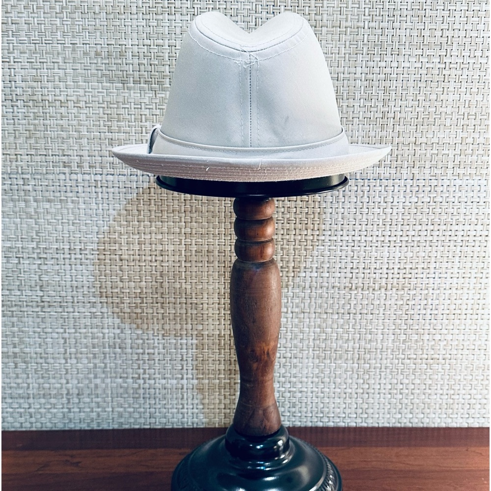 🌟HP🌟VTG 1960s Stetson Khaki Fabric Water Repellent Fedora USA 7 1/4 - Picture 4 of 14